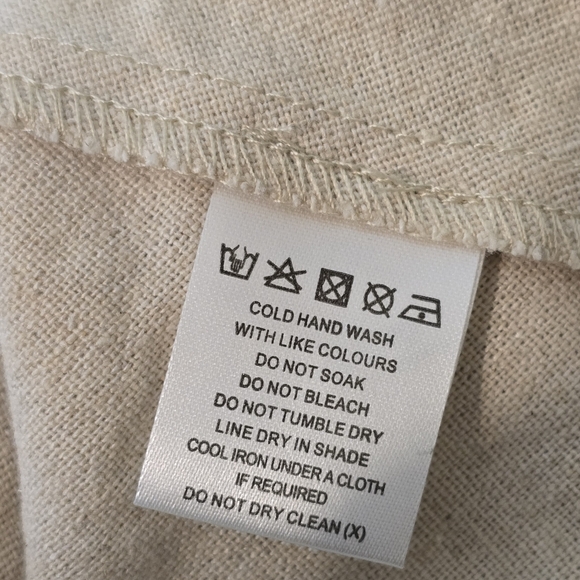 Meshki Loz Tie Back Linen Mini Dress In Natural L - Picture 5 of 16